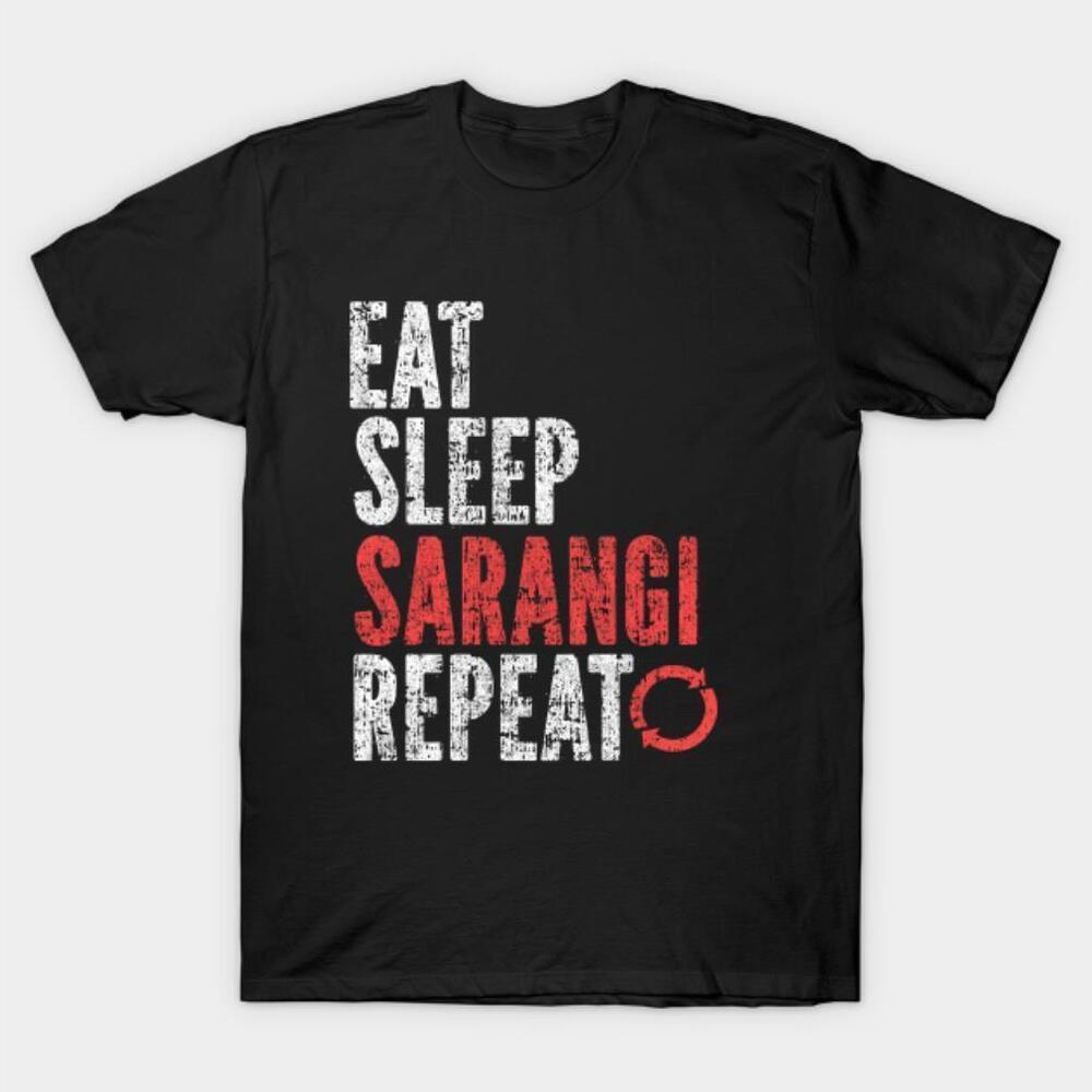 Eat Sleep Sarangi Repeat Halloween Tshirt